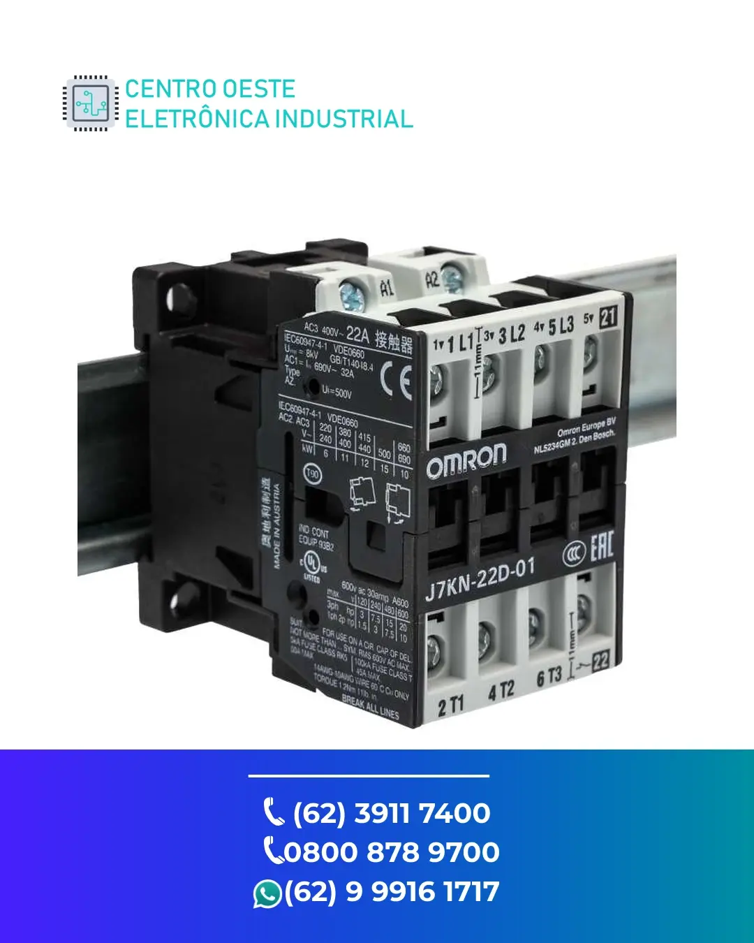 ASSISTÊNCIA TÉCNICA CONTATOR OMRON J7KN GOIÁS