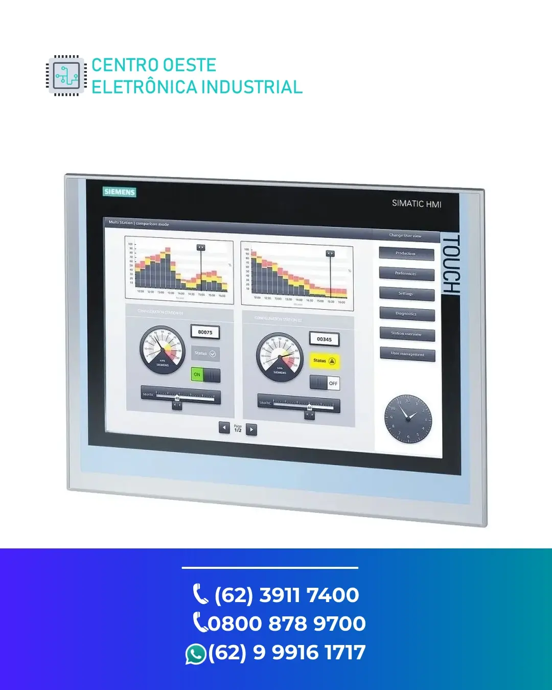 ASSISTÊNCIA TÉCNICA DE IHM SIEMENS TP1500 GOIANIA