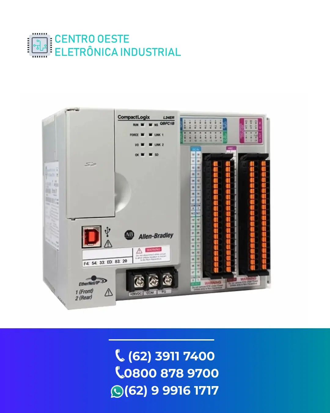 ASSISTÊNCIA TÉCNICA DE PLC ALLEN BRADLEY COMPACTLOGIX L24 GOIANIA