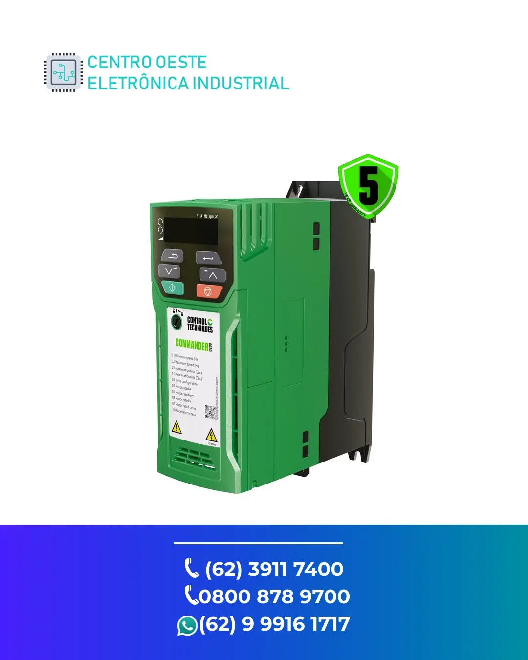 ASSISTÊNCIA TÉCNICA INVERSOR CONTROL TECHNIQUES COMMANDER SK BRASIL