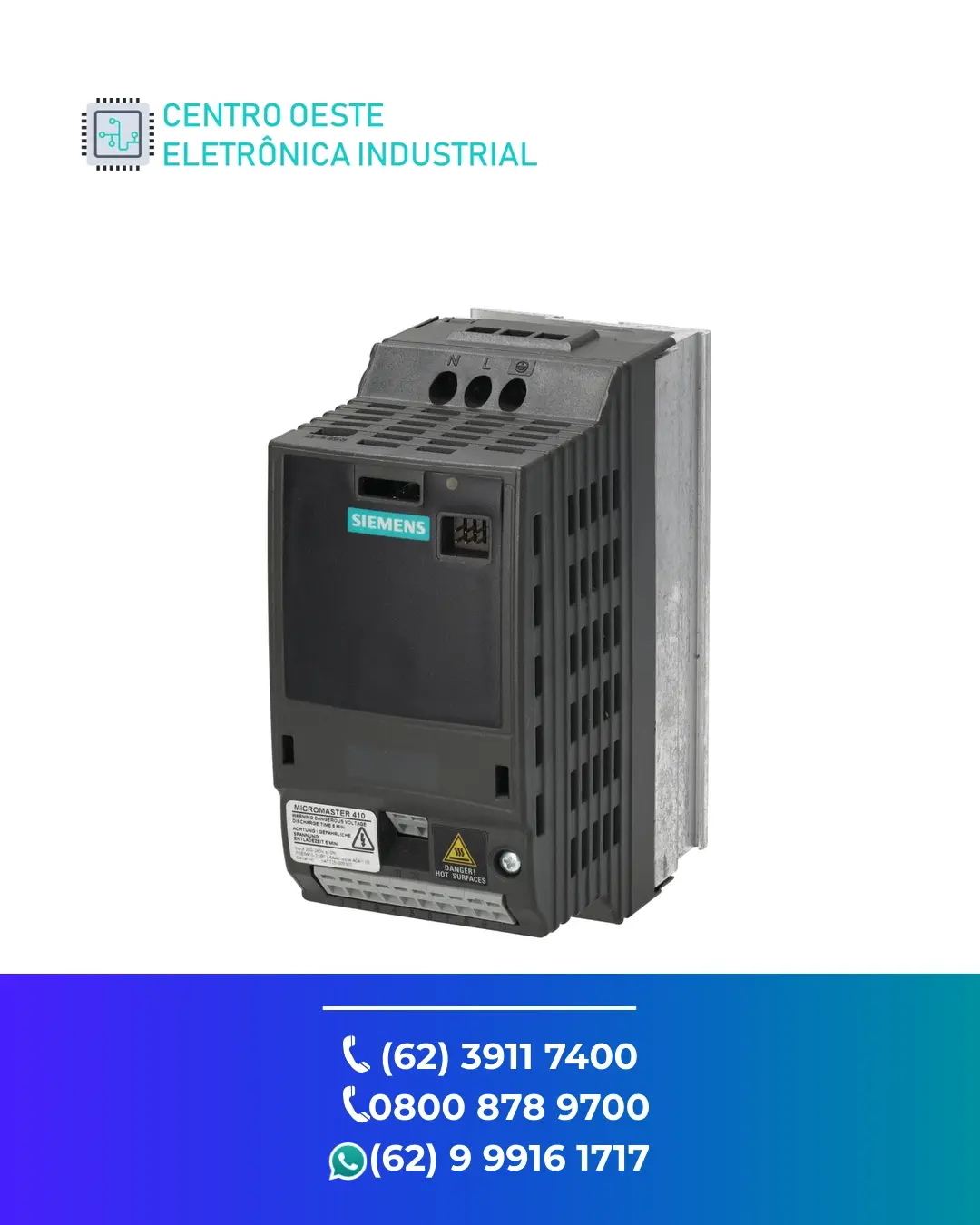 ASSISTÊNCIA TÉCNICA INVERSOR SIEMENS MICROMASTER 410 BRASIL