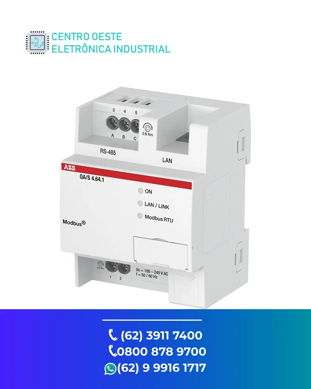 ASSISTÊNCIA TÉCNICA REDE ABB MODBUS BRASIL