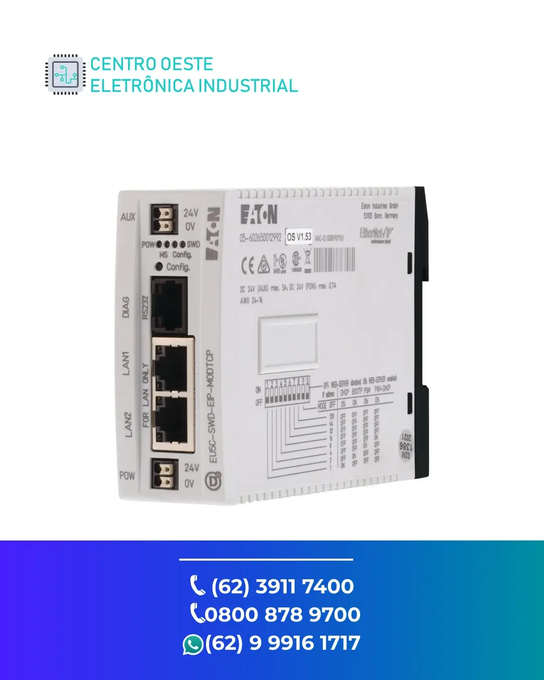 ASSISTÊNCIA TÉCNICA REDE EATON ETHERNET IP GOIANIA