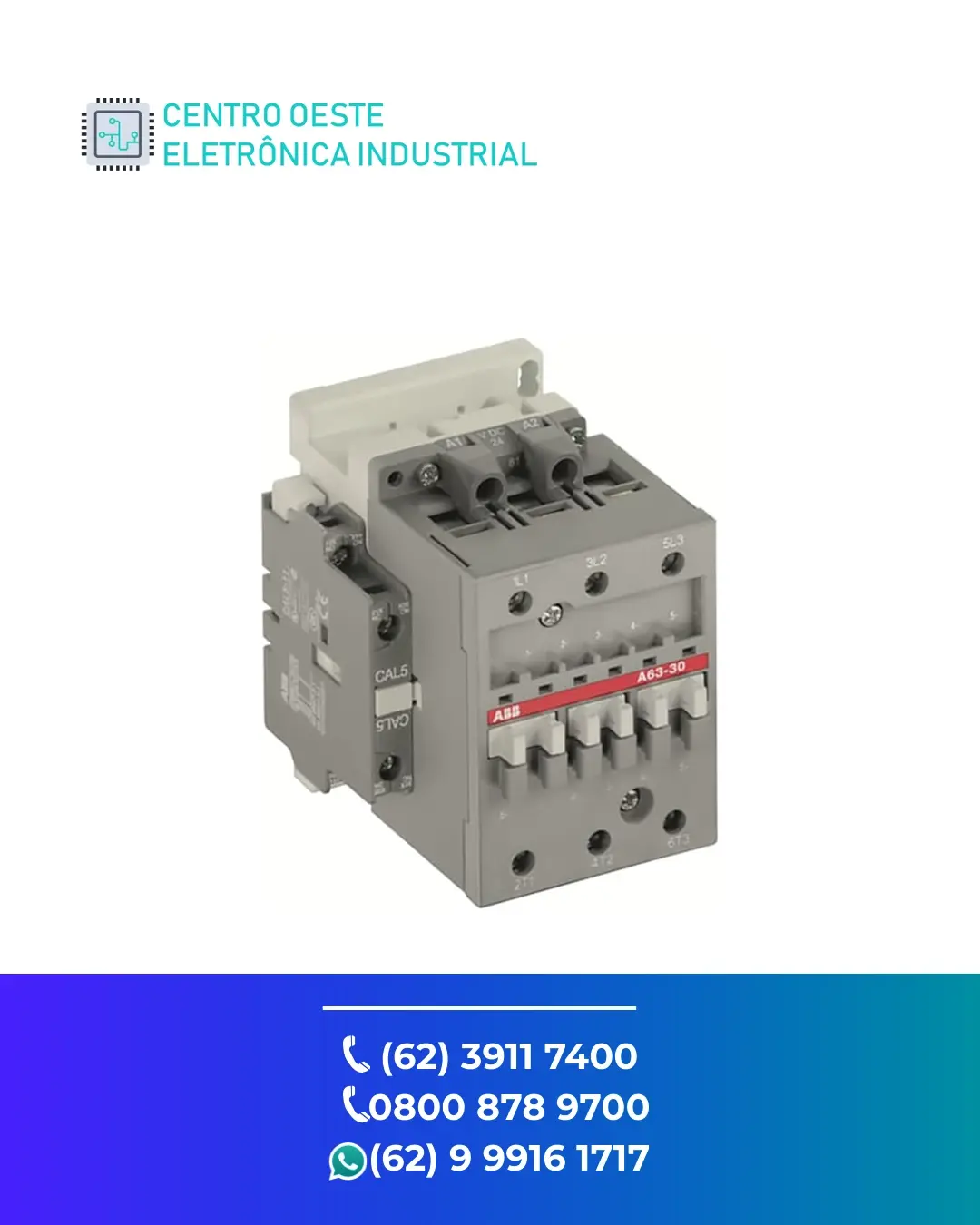 CONSERTO CONTATOR ABB A63 GOIÁS