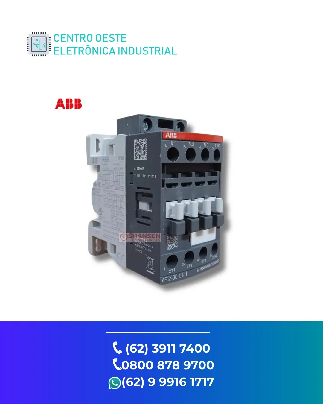 CONSERTO CONTATOR ABB AF12 GOIÁS