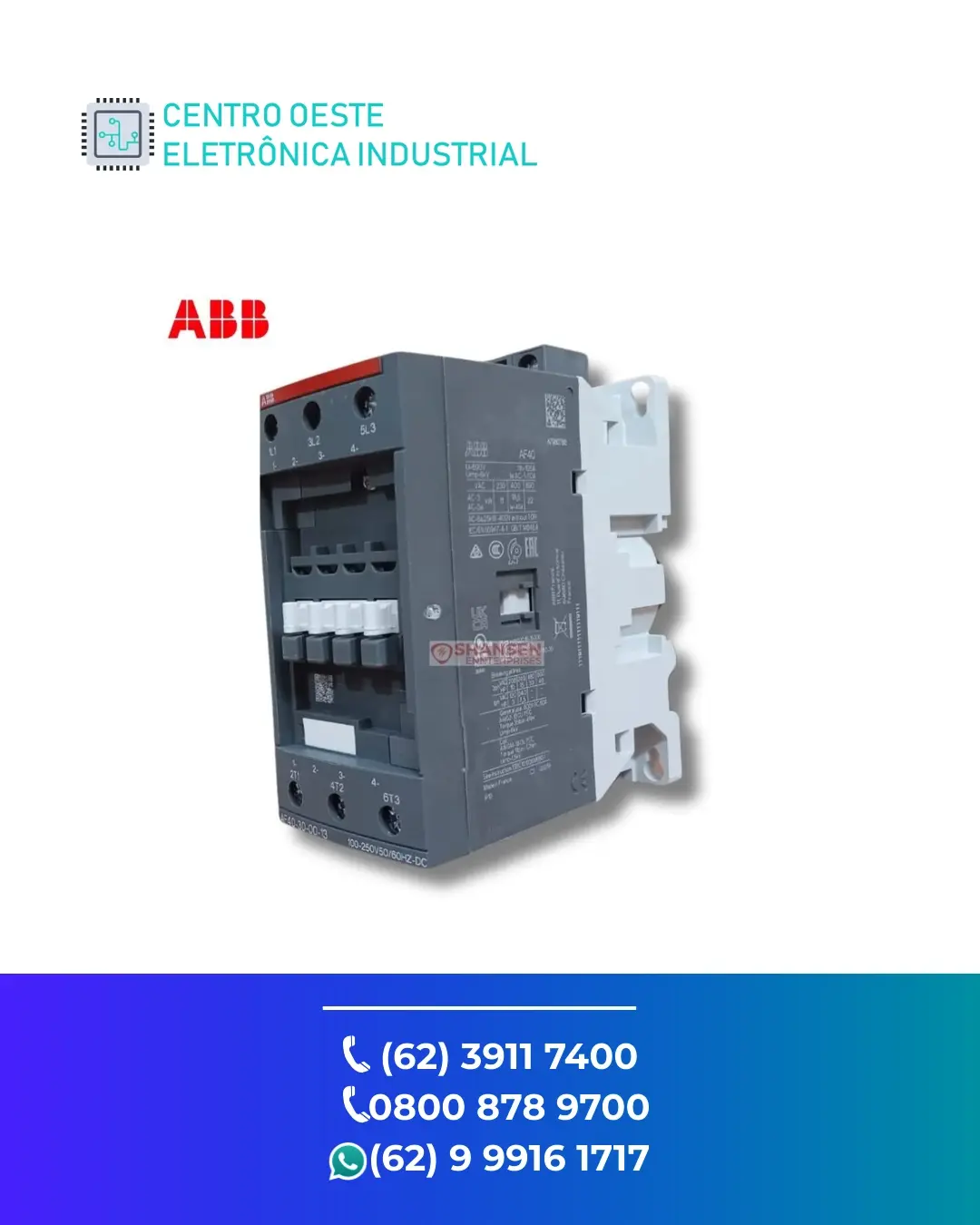 CONSERTO CONTATOR ABB AF40 GOIANIA
