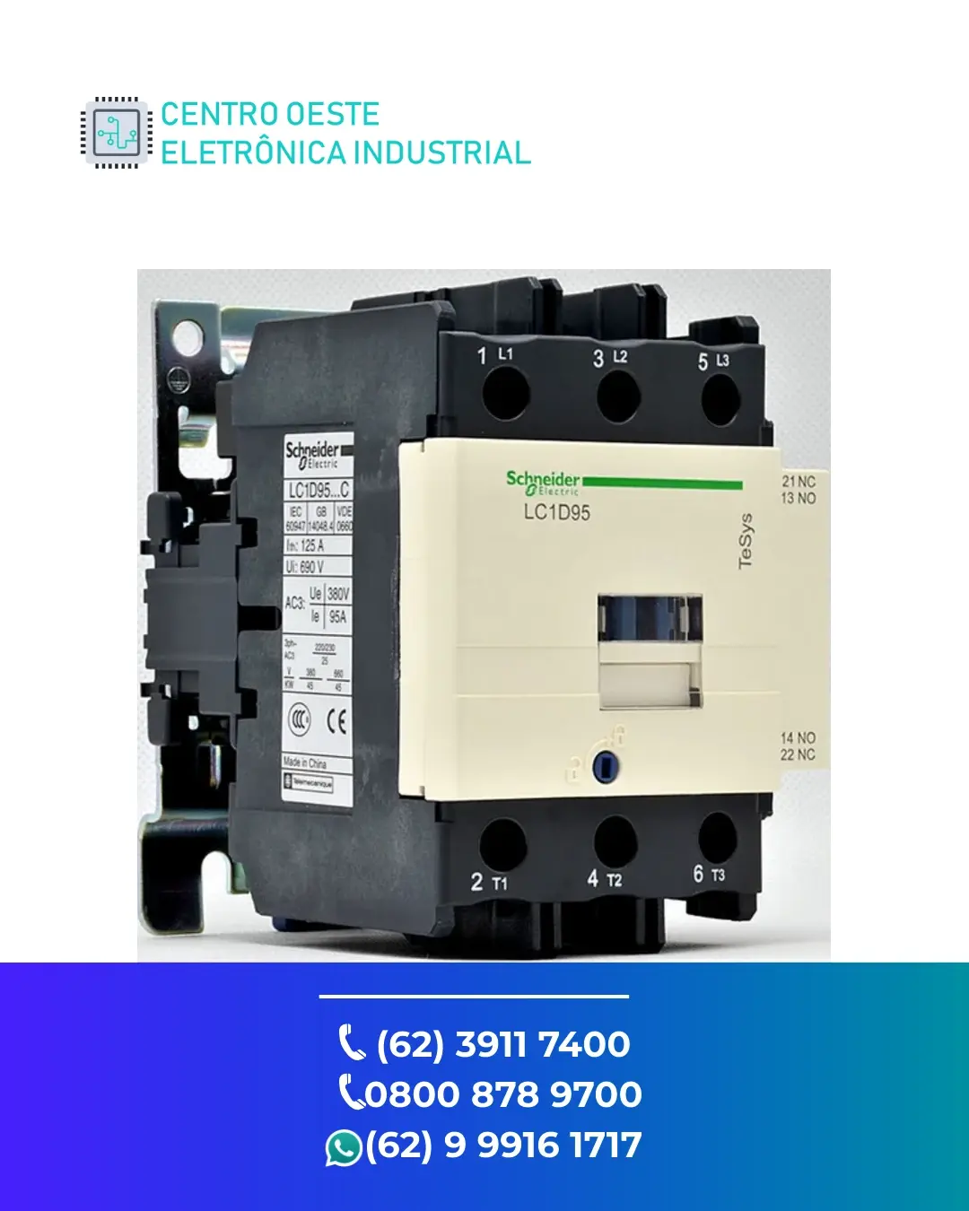 CONSERTO CONTATOR SCHNEIDER LC1D95 BRASIL