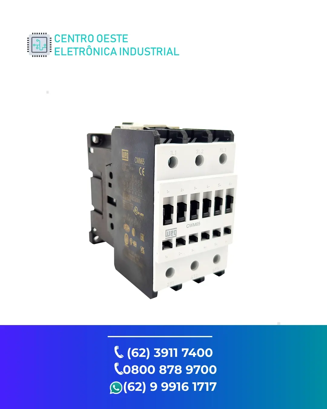 CONSERTO CONTATOR WEG CWM65 GOIÁS