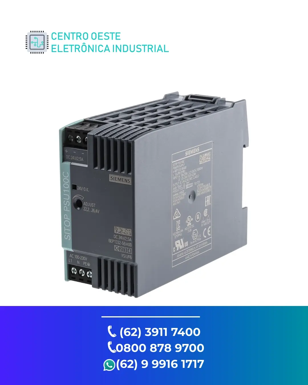 CONSERTO DE FONTE SIEMENS SITOP PSU100C BRASIL