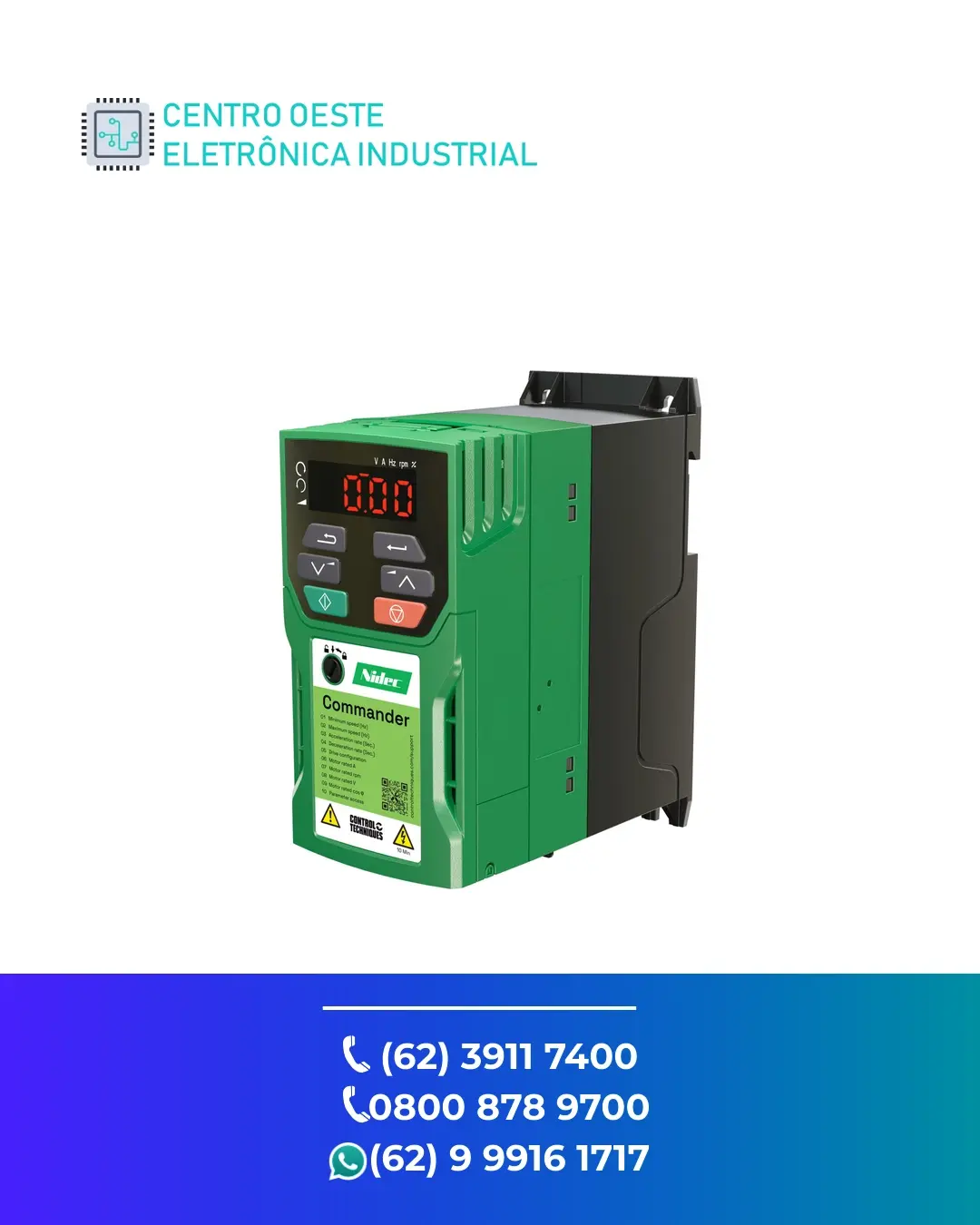 CONSERTO DE INVERSOR CONTROL TECHNIQUES COMMANDER C300 BRASIL