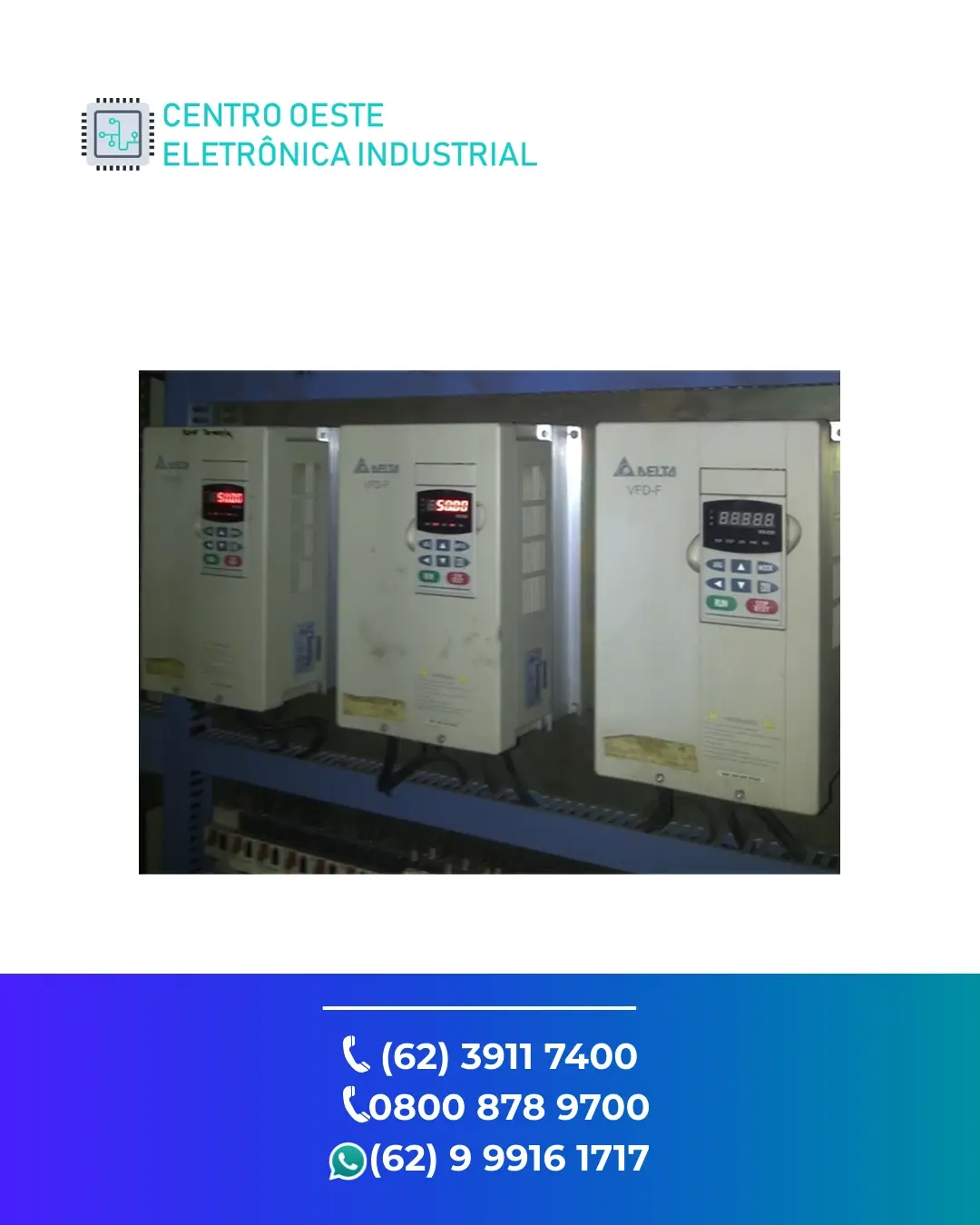 CONSERTO DE INVERSOR DELTA VFD F GOIANIA