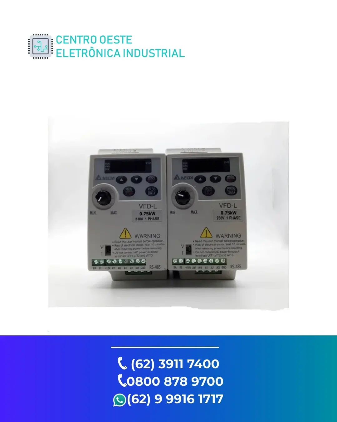 CONSERTO DE INVERSOR DELTA VFD L GOIANIA