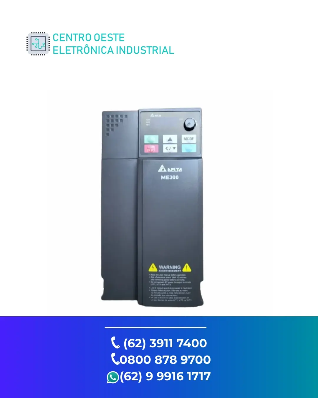 CONSERTO DE INVERSOR DELTA VFD ME300 GOIANIA