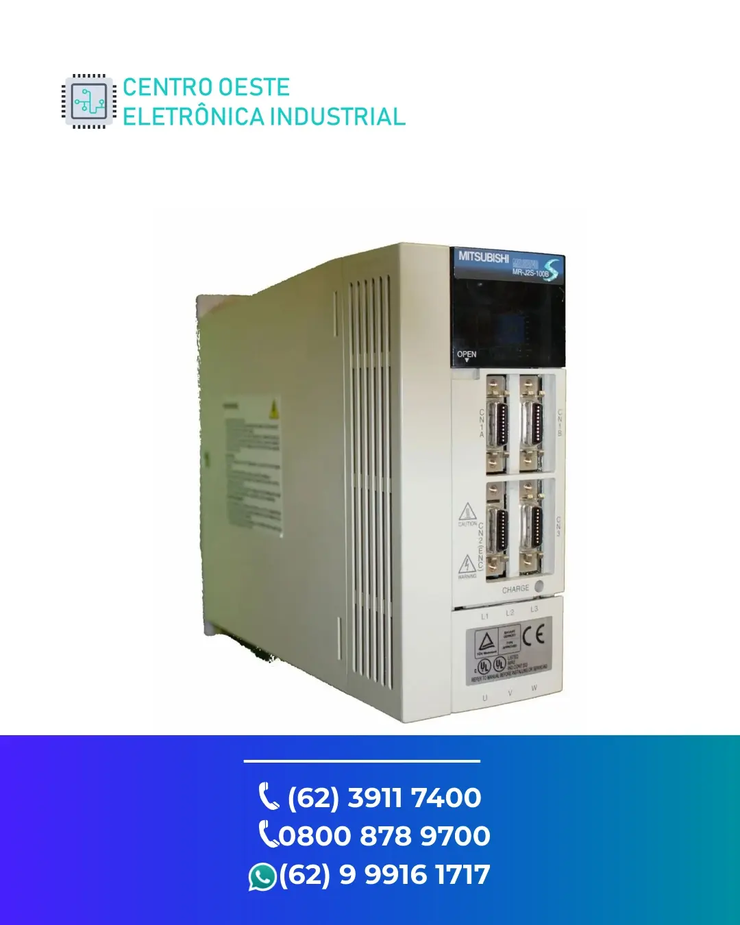 CONSERTO DE SERVO DRIVE MITSUBISHI MR J2S GOIÁS