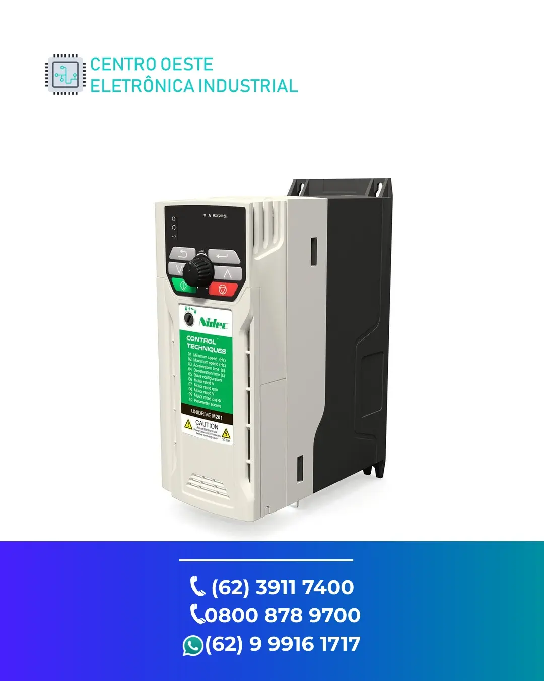 CONSERTO INVERSOR CONTROL TECHNIQUES UNIDRIVE M201 BRASIL