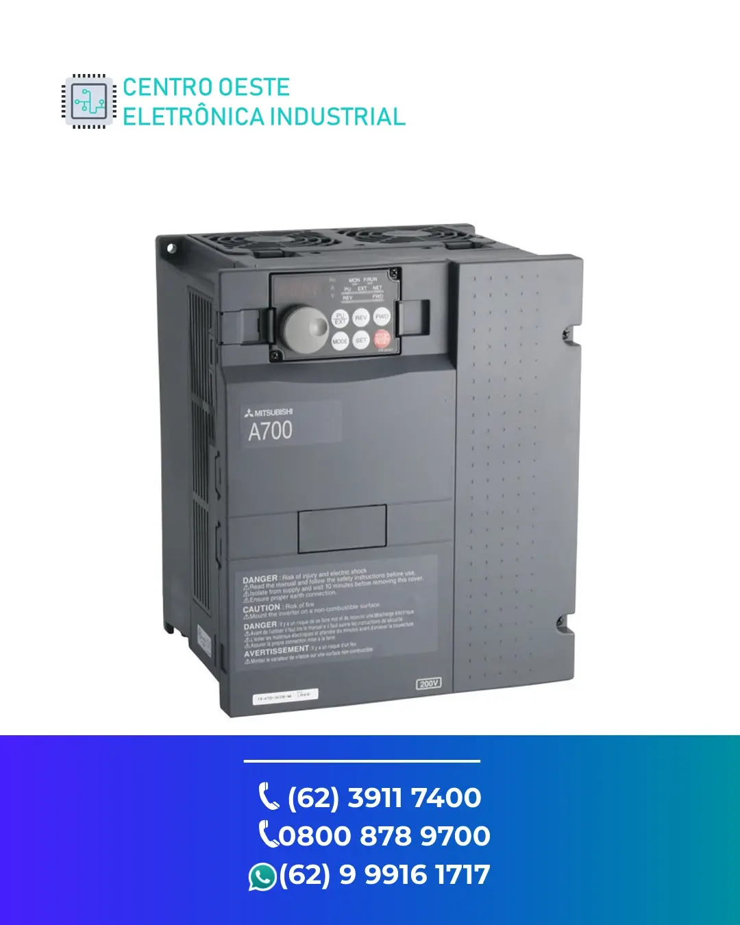CONSERTO INVERSOR MITSUBISHI FR A700 GOIANIA