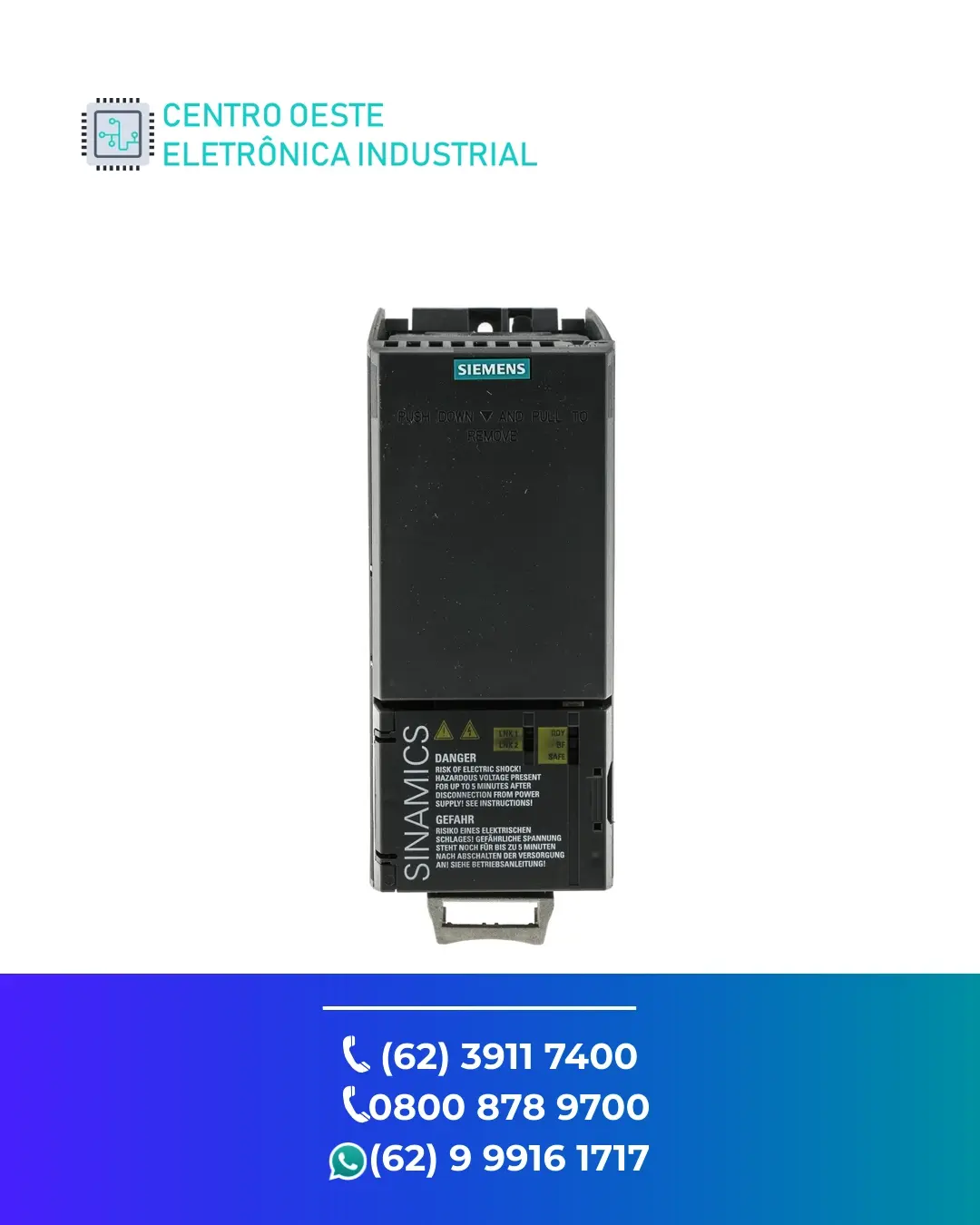 CONSERTO INVERSOR SIEMENS SINAMICS G120C GOIÁS