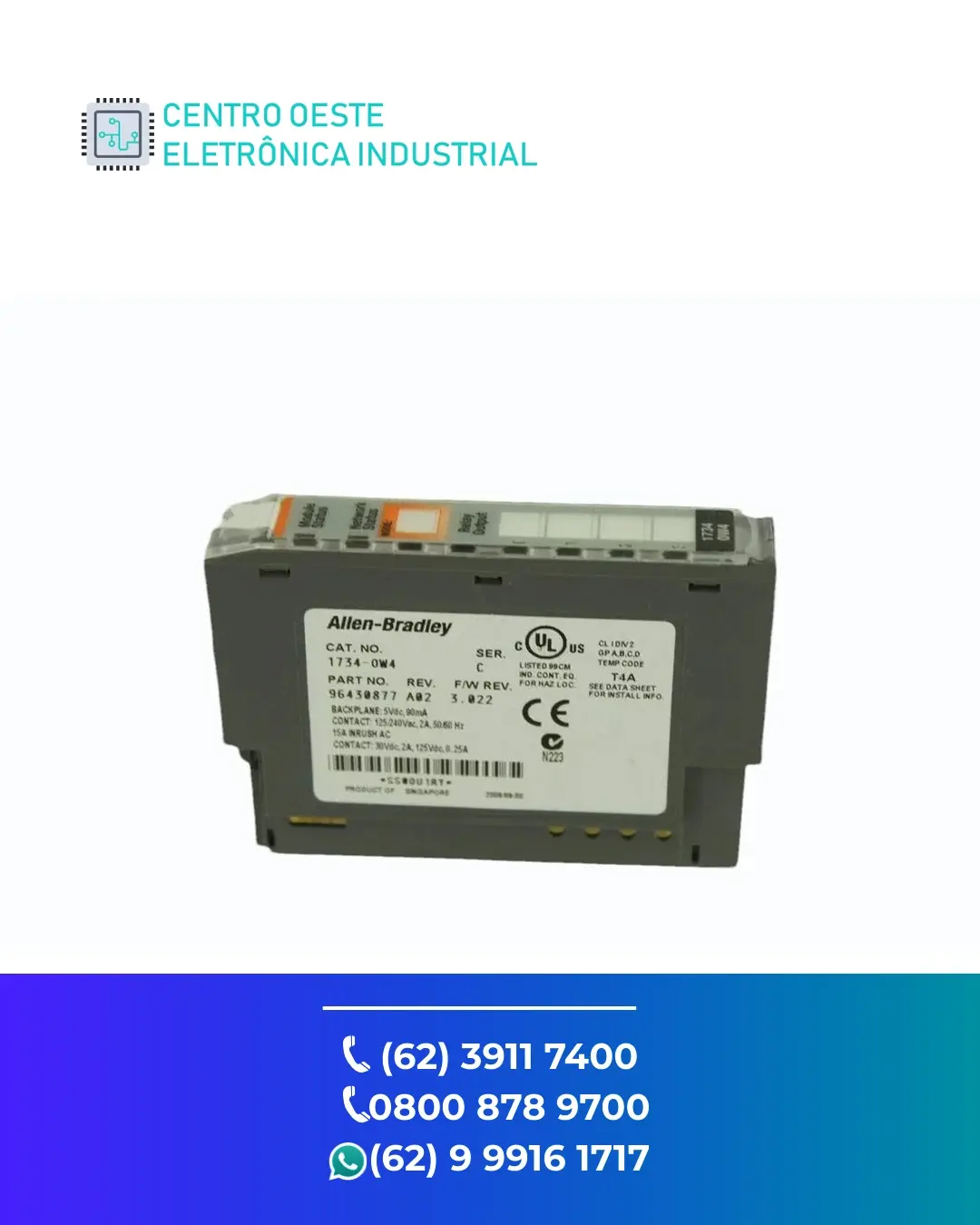 CONSERTO IO REMOTO ALLEN BRADLEY ARMORPOINT IO GOIÁS