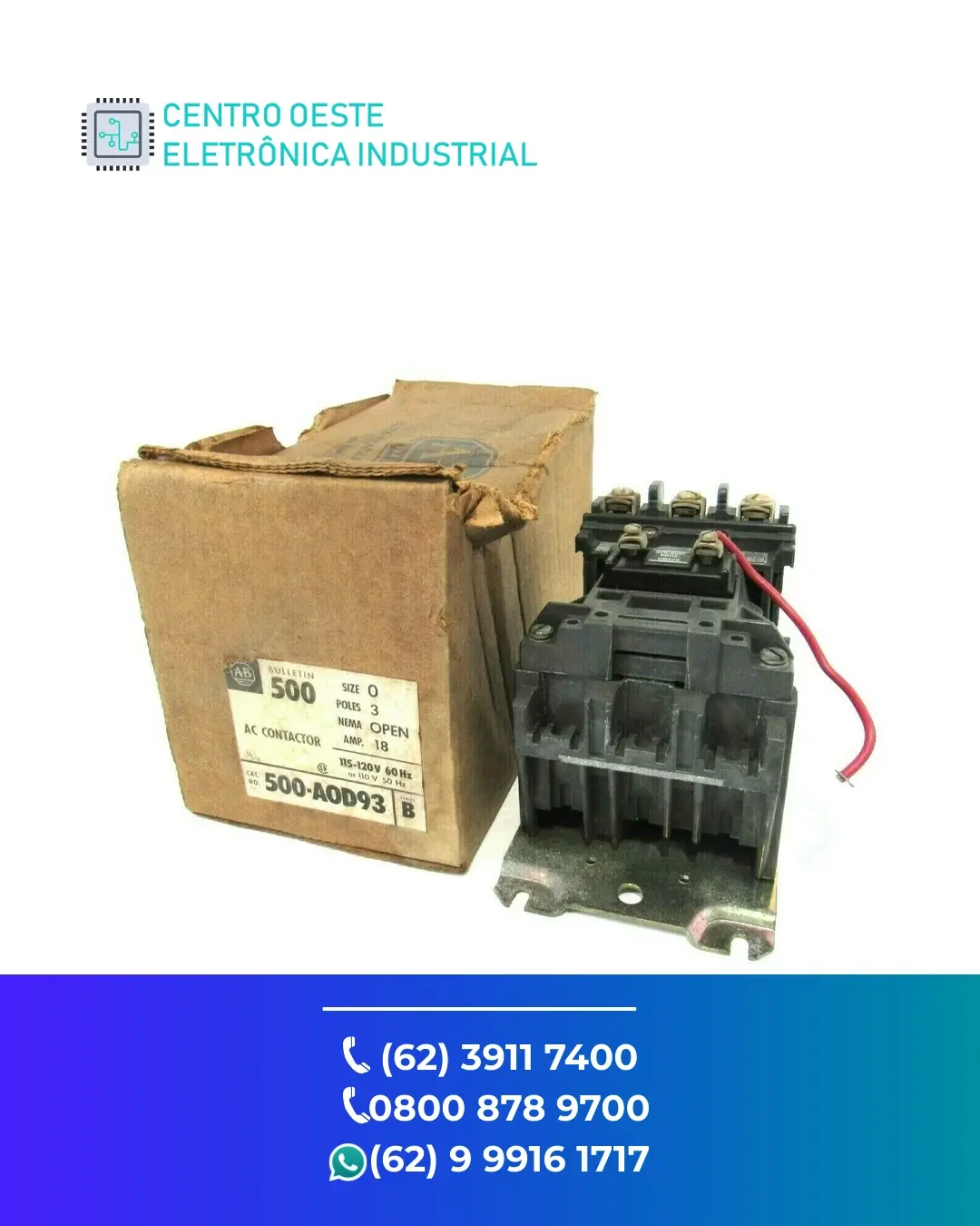 ESPECIALIZADA CONTATOR ALLEN BRADLEY 500 GOIÁS