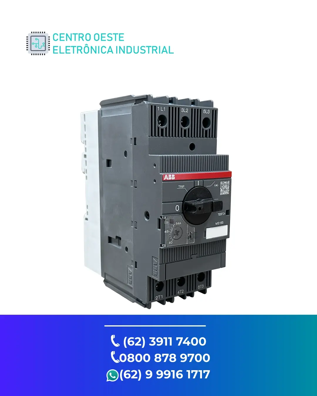 ESPECIALIZADA DISJUNTOR MOTOR ABB MS165 BRASIL