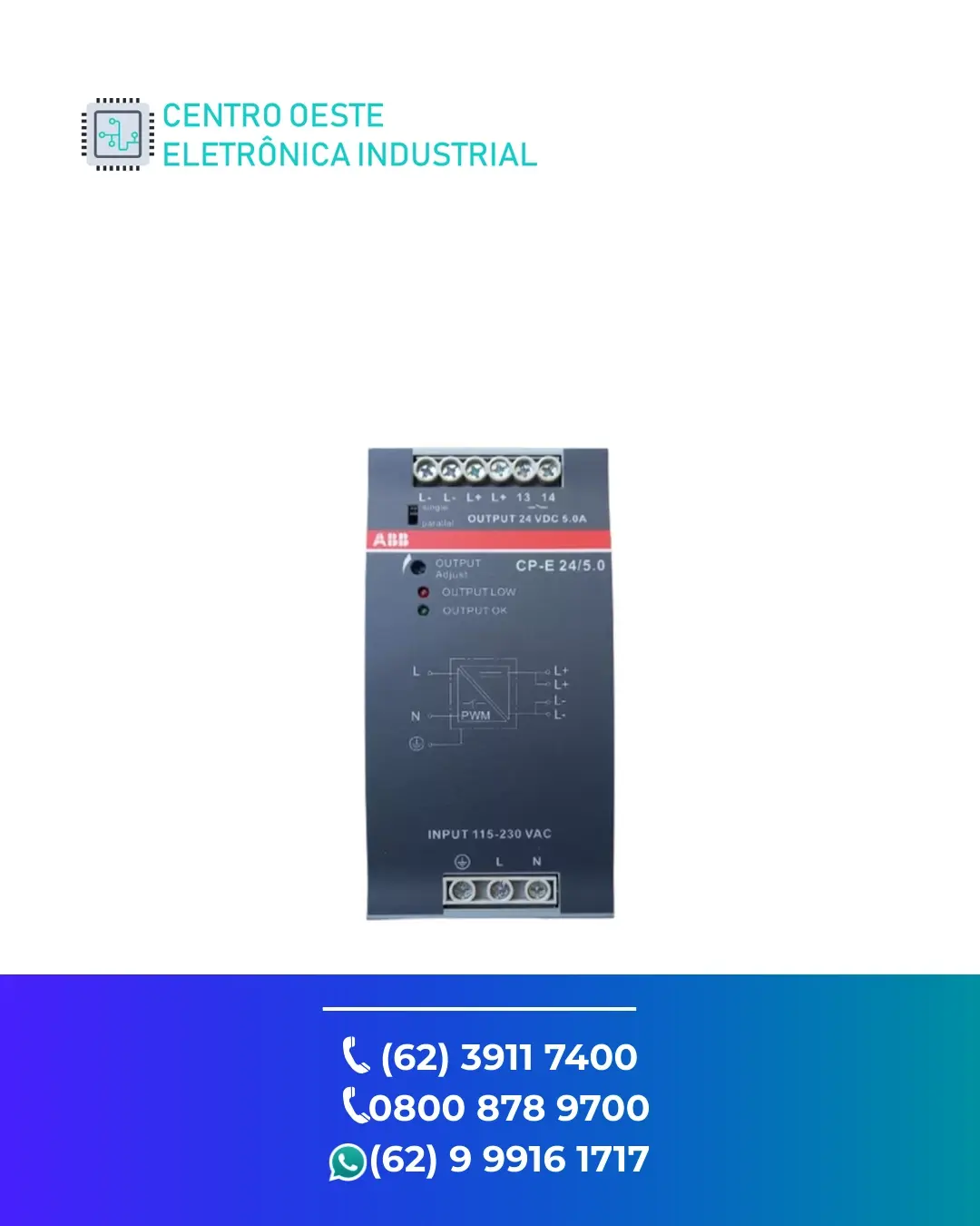 ESPECIALIZADA FONTE ABB CP S GOIÁS