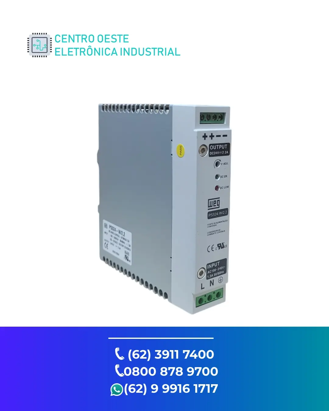 ESPECIALIZADA FONTE WEG PSW24VDC GOIANIA