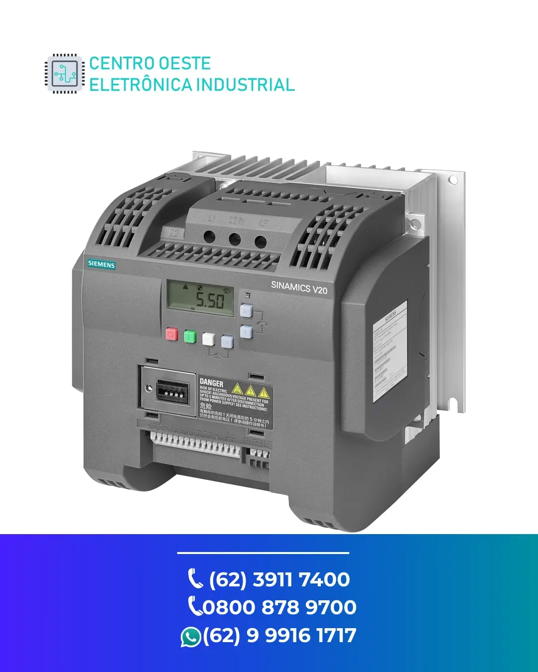 ESPECIALIZADA INVERSOR SIEMENS SINAMICS V20 BRASIL