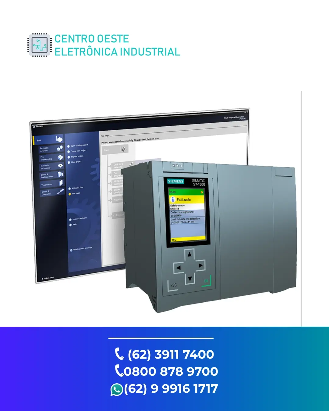 ESPECIALIZADA PLC SIEMENS S7 1500 BRASIL