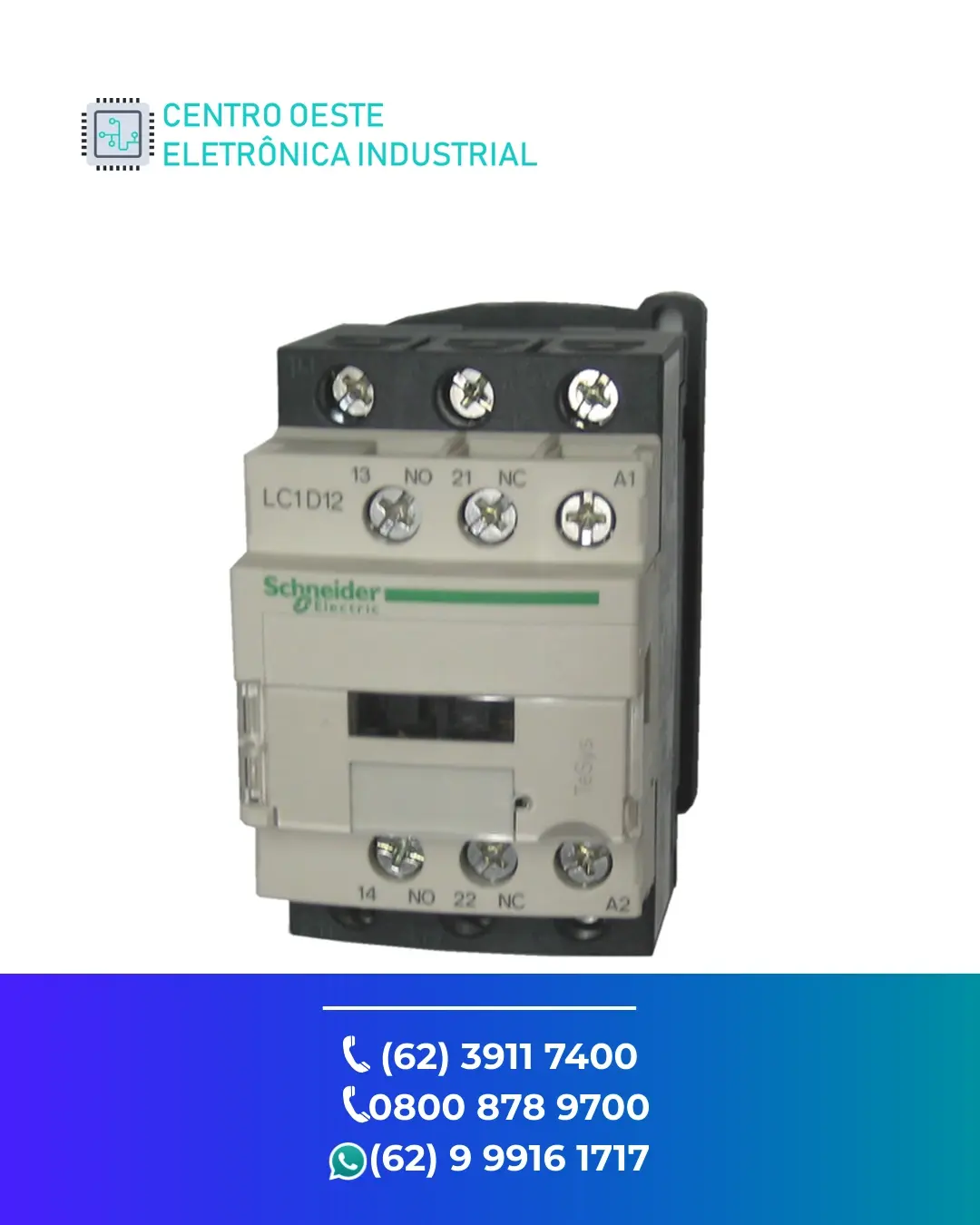 MANUTENÇÃO CONTATOR SCHNEIDER LC1D12 GOIÁS