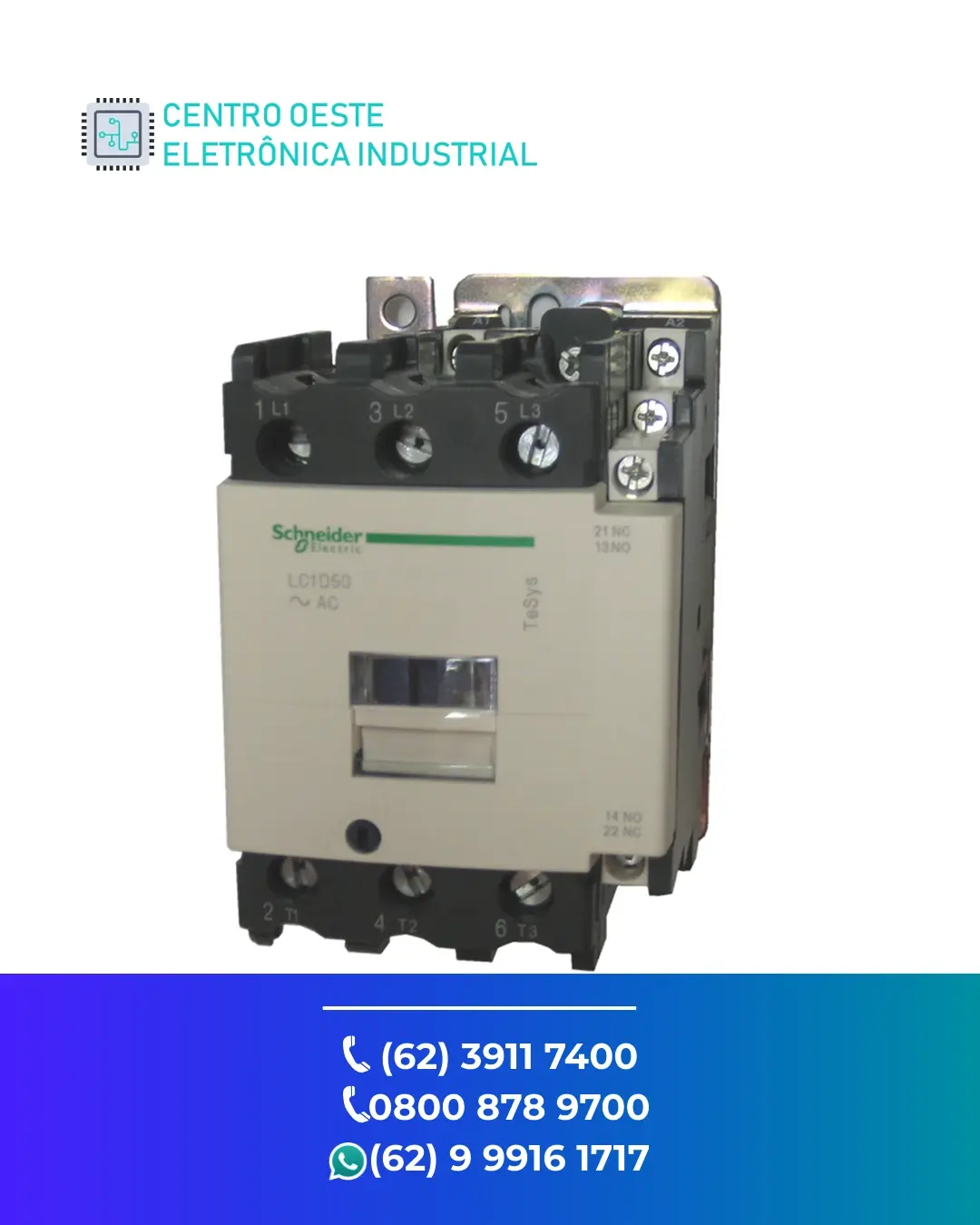 MANUTENÇÃO CONTATOR SCHNEIDER LC1D50 BRASIL