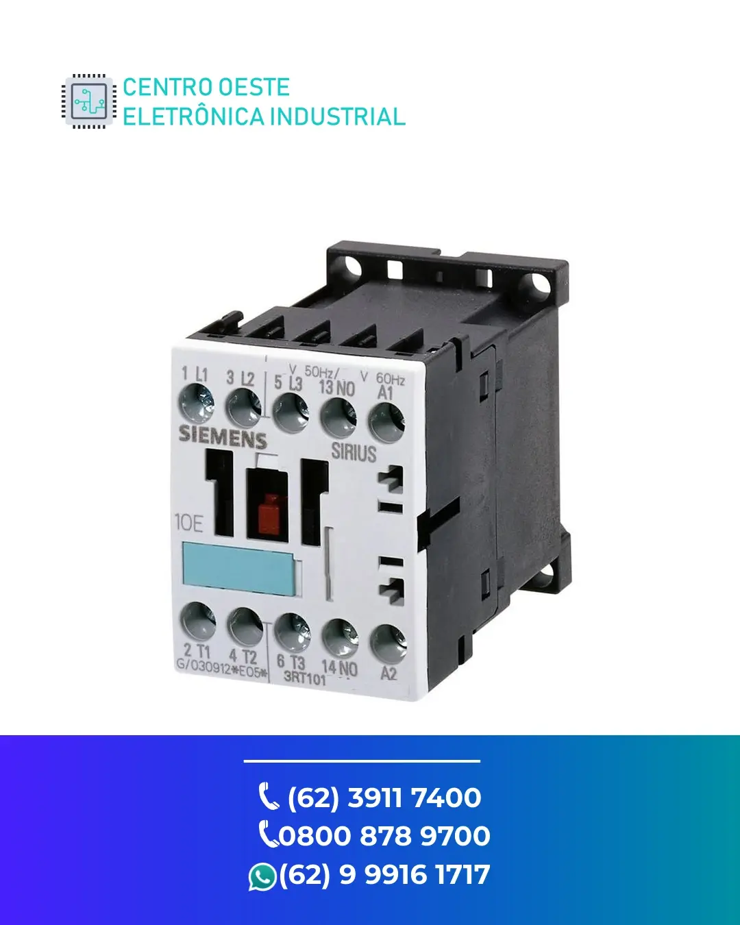 MANUTENÇÃO CONTATOR SIEMENS 3RT10 GOIANIA