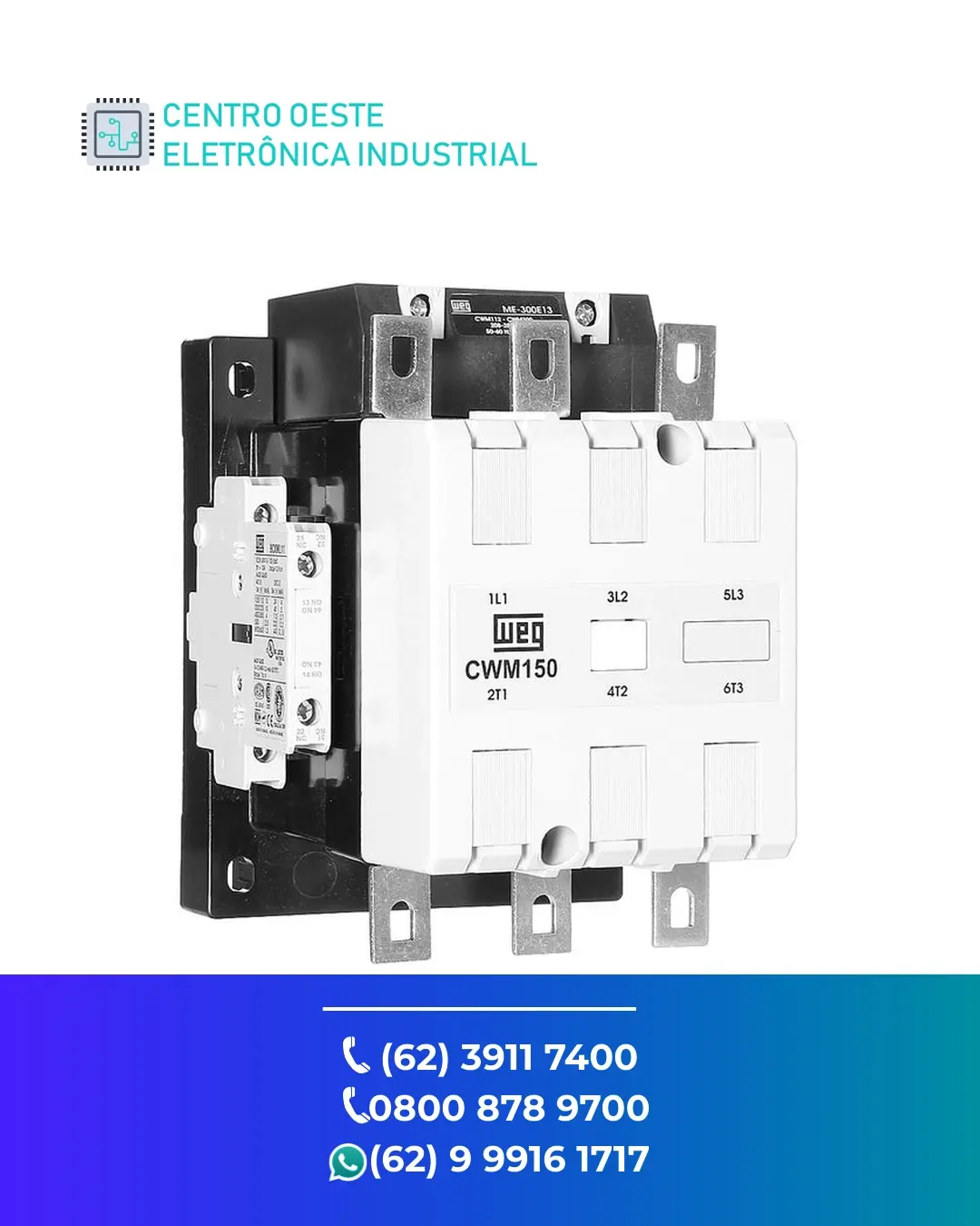 MANUTENÇÃO CONTATOR WEG CWM150 GOIÁS
