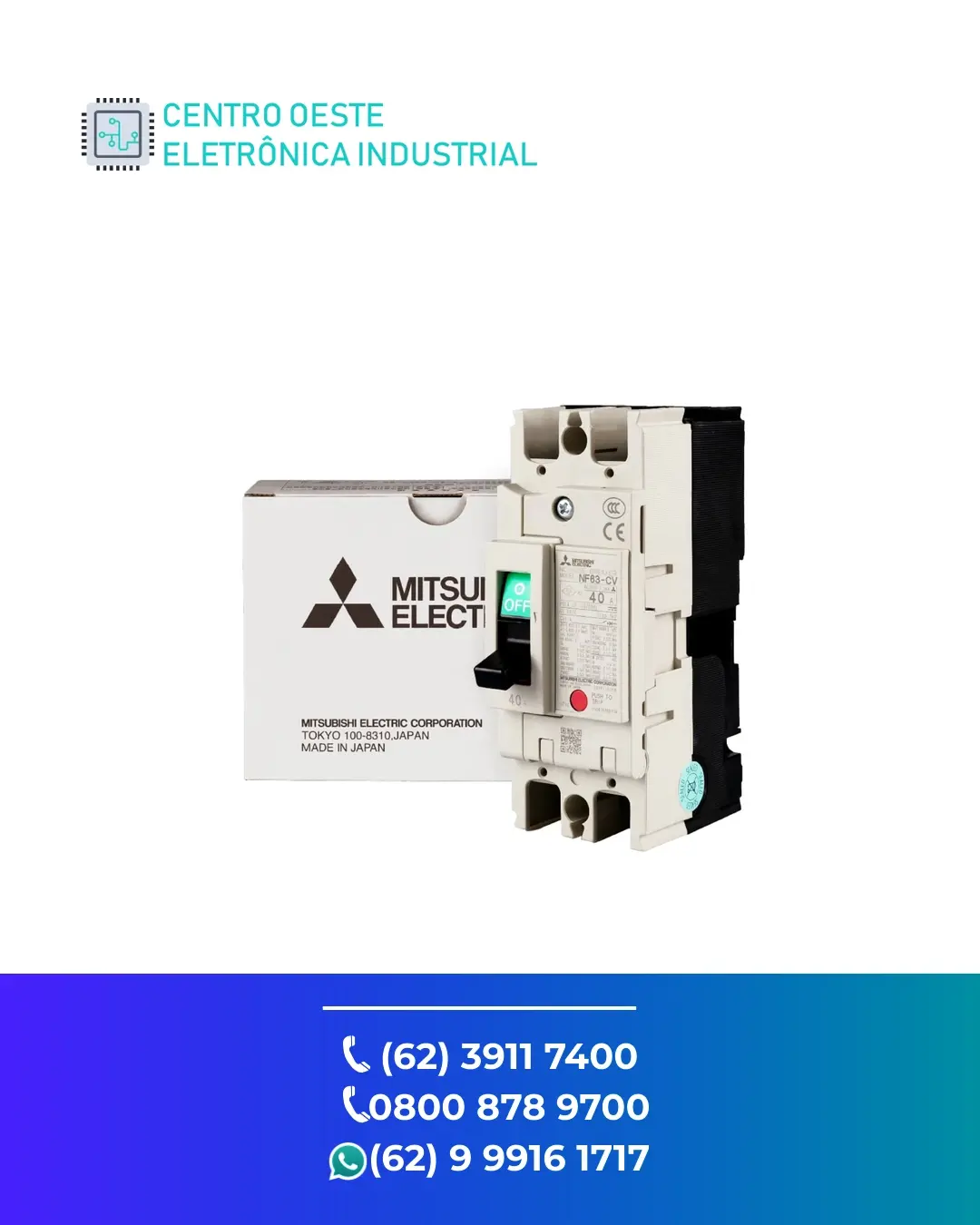 MANUTENÇÃO DISJUNTOR MOTOR MITSUBISHI NF63 BRASIL