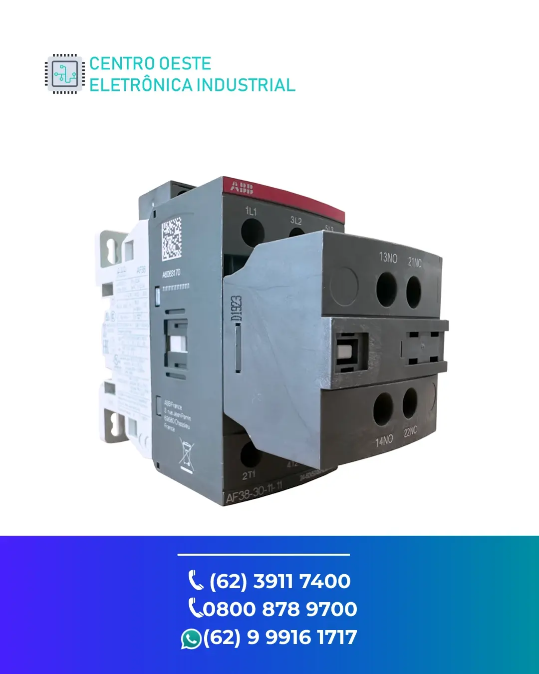 MANUTENÇÃO EM CONTATOR ABB AF38 BRASIL