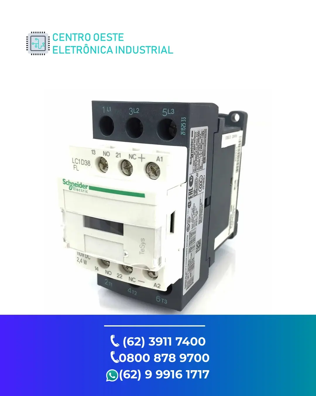MANUTENÇÃO EM CONTATOR SCHNEIDER LC1D38 BRASIL