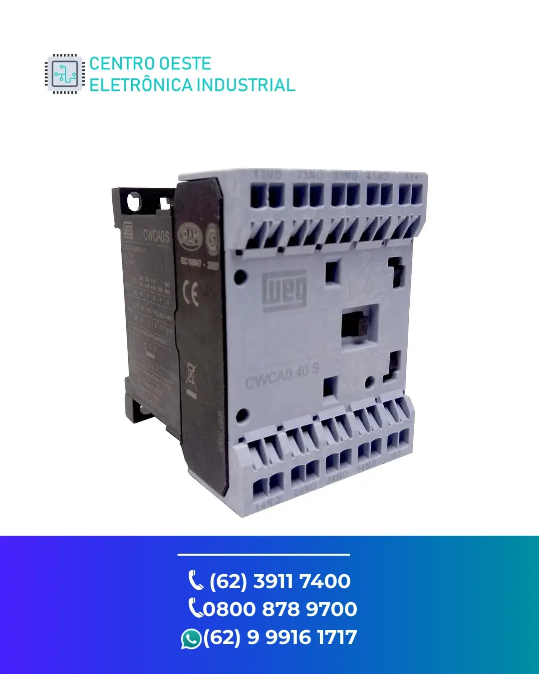 MANUTENÇÃO EM CONTATOR WEG CWC40 BRASIL