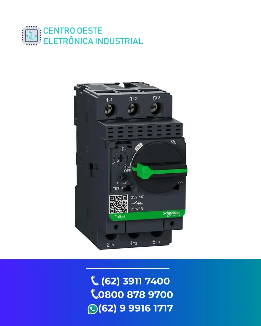 MANUTENÇÃO EM DISJUNTOR MOTOR SCHNEIDER GV2P BRASIL