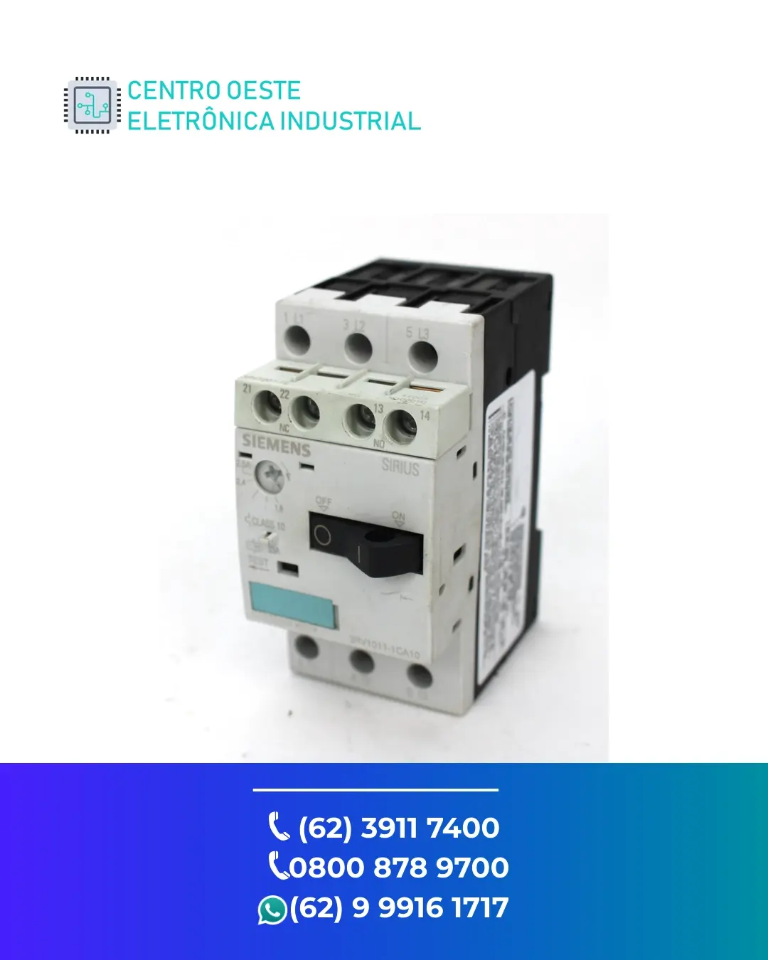 MANUTENÇÃO EM DISJUNTOR MOTOR SIEMENS 3RV10 GOIANIA