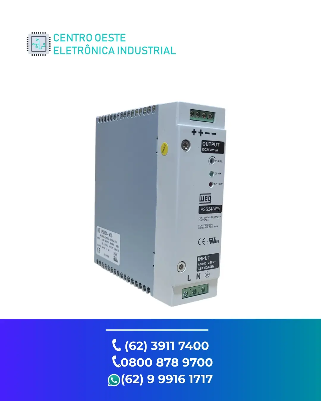 MANUTENÇÃO EM FONTE DANFOSS 24VDC GOIANIA