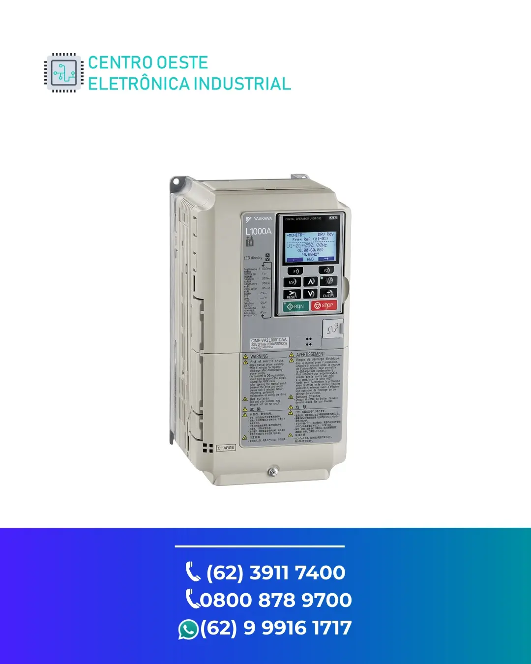 MANUTENÇÃO EM INVERSOR YASKAWA L1000A BRASIL