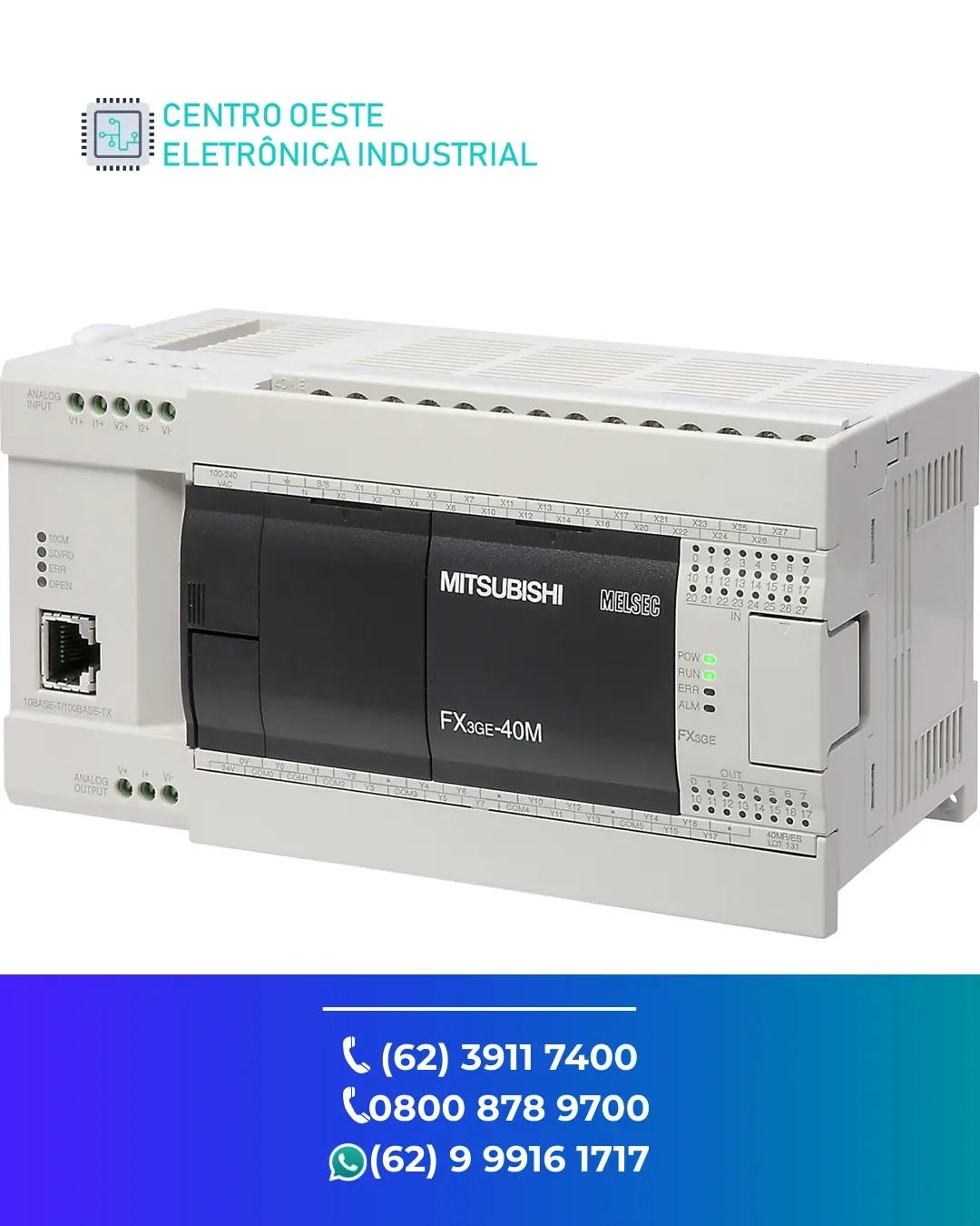 MANUTENÇÃO EM PLC MITSUBISHI FX3G BRASIL