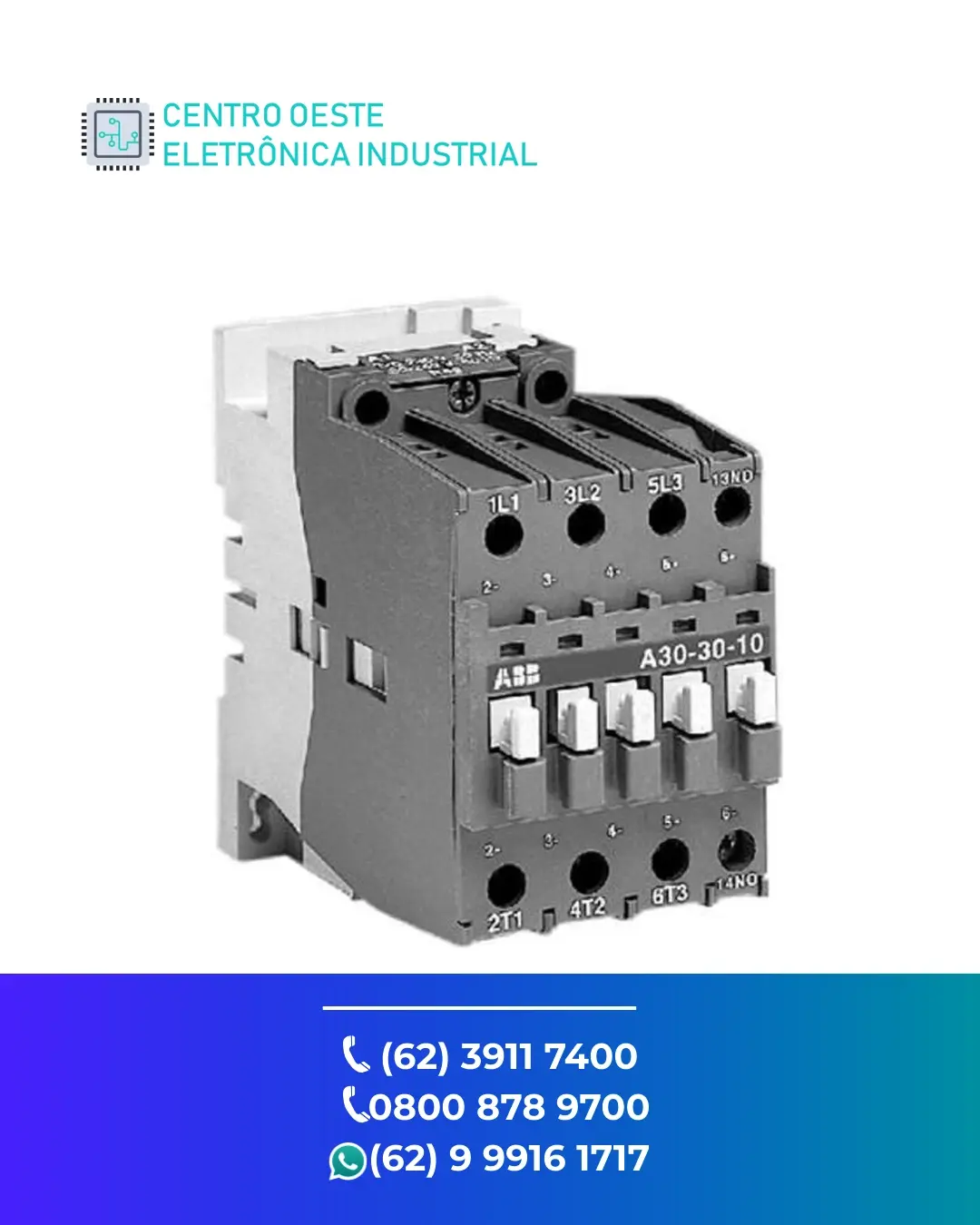 MANUTENÇÃO ESPECIALIZADA CONTATOR ABB A30 GOIANIA