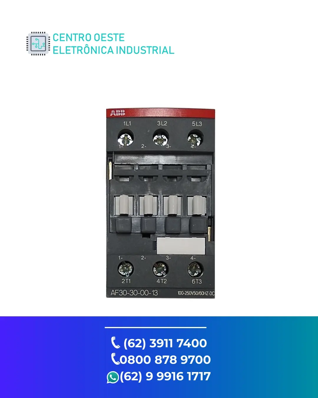 MANUTENÇÃO ESPECIALIZADA CONTATOR ABB AF30 GOIANIA