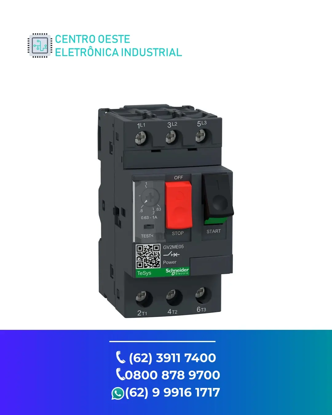 MANUTENÇÃO ESPECIALIZADA DISJUNTOR MOTOR SCHNEIDER GV2ME GOIANIA