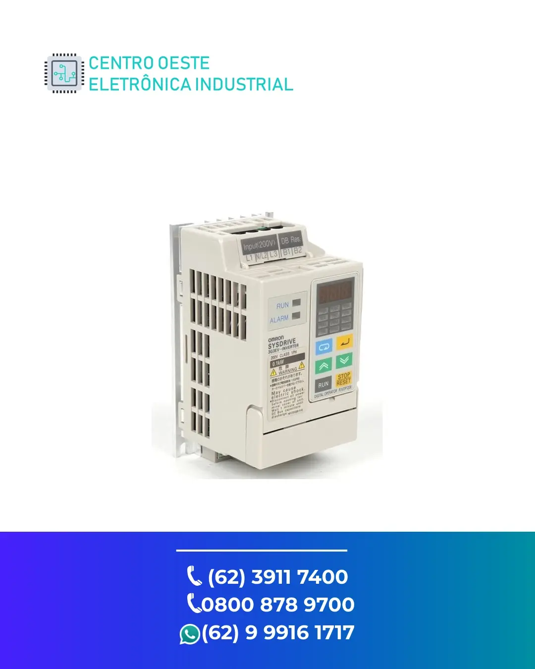 MANUTENÇÃO ESPECIALIZADA INVERSOR OMRON 3G3EV GOIANIA
