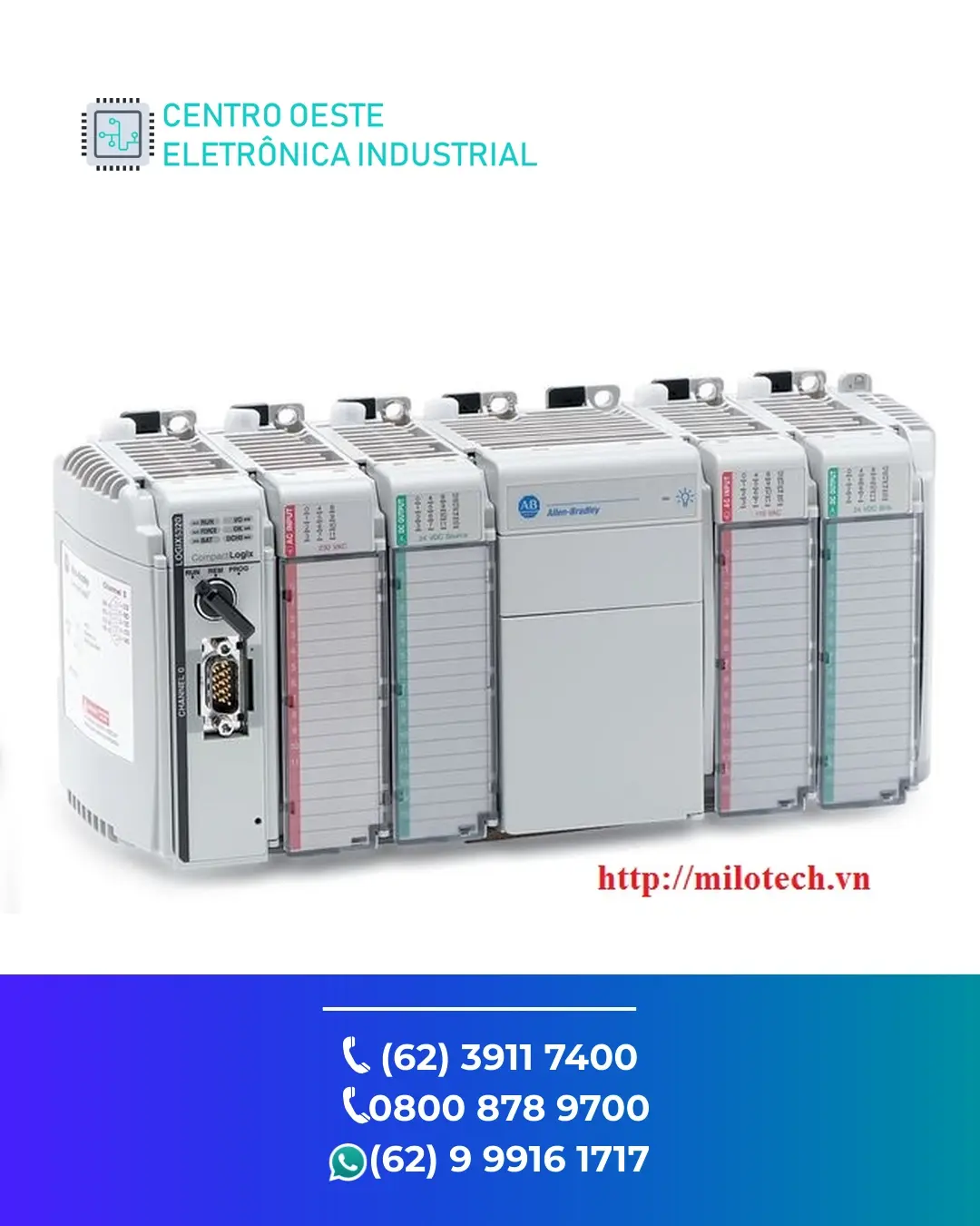 MANUTENÇÃO ESPECIALIZADA PLC ALLEN BRADLEY COMPACTLOGIX L33 GOIANIA