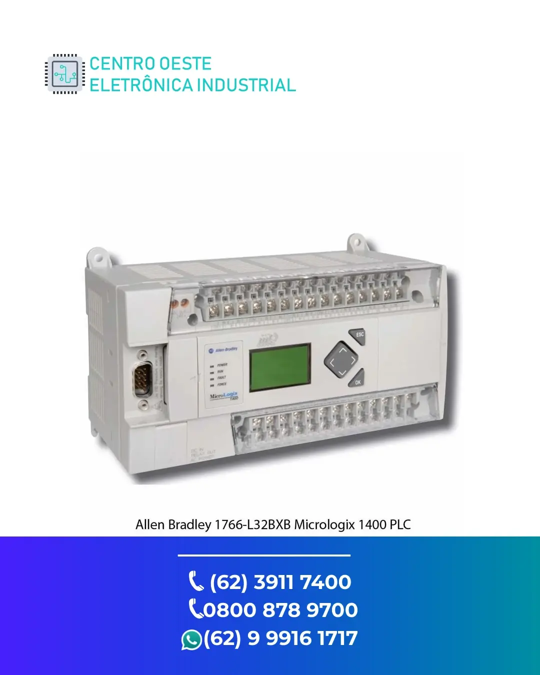 MANUTENÇÃO ESPECIALIZADA PLC ALLEN BRADLEY MICROLOGIX 1400 BRASIL