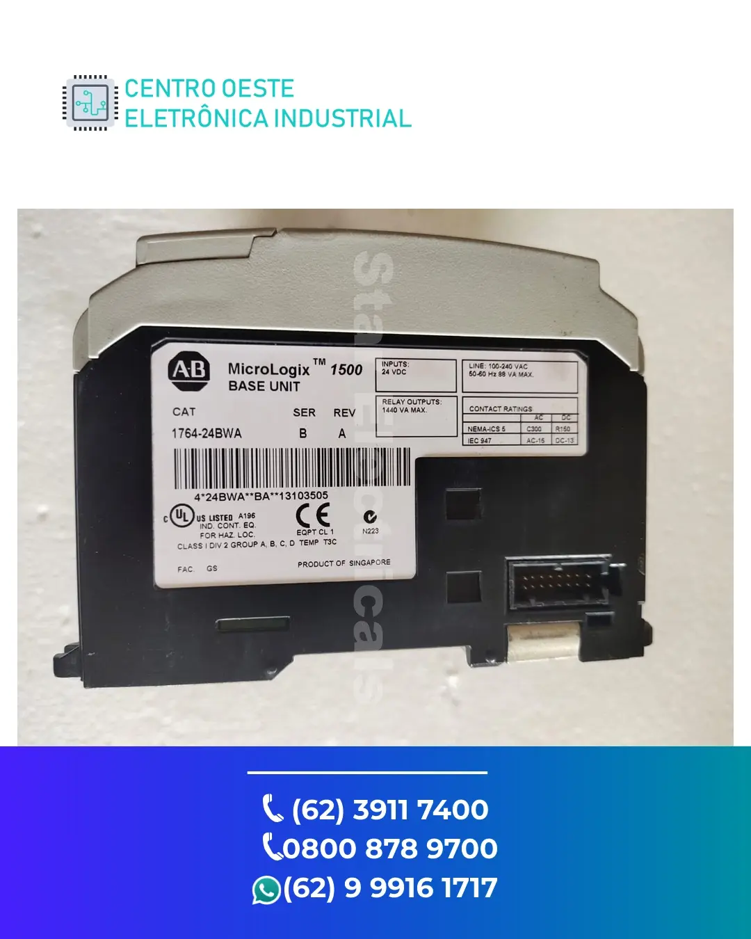 MANUTENÇÃO ESPECIALIZADA PLC ALLEN BRADLEY MICROLOGIX 1500 BRASIL