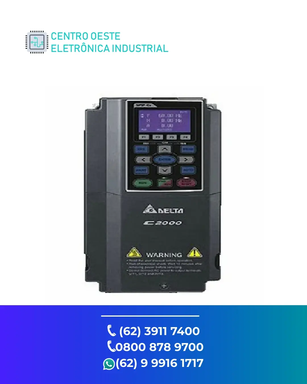 MANUTENÇÃO INVERSOR DELTA VFD CP2000 GOIANIA