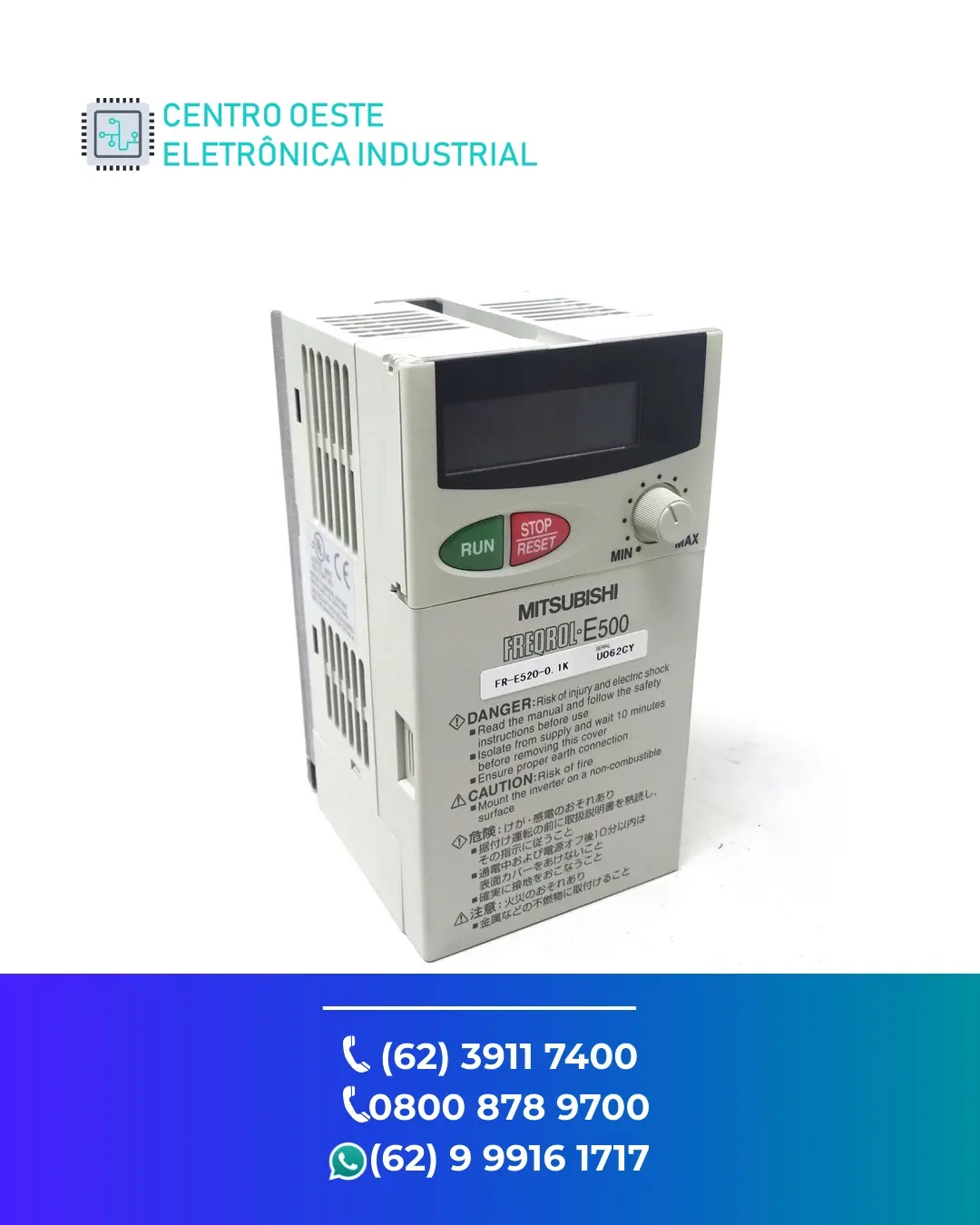 MANUTENÇÃO INVERSOR MITSUBISHI FR E520 BRASIL